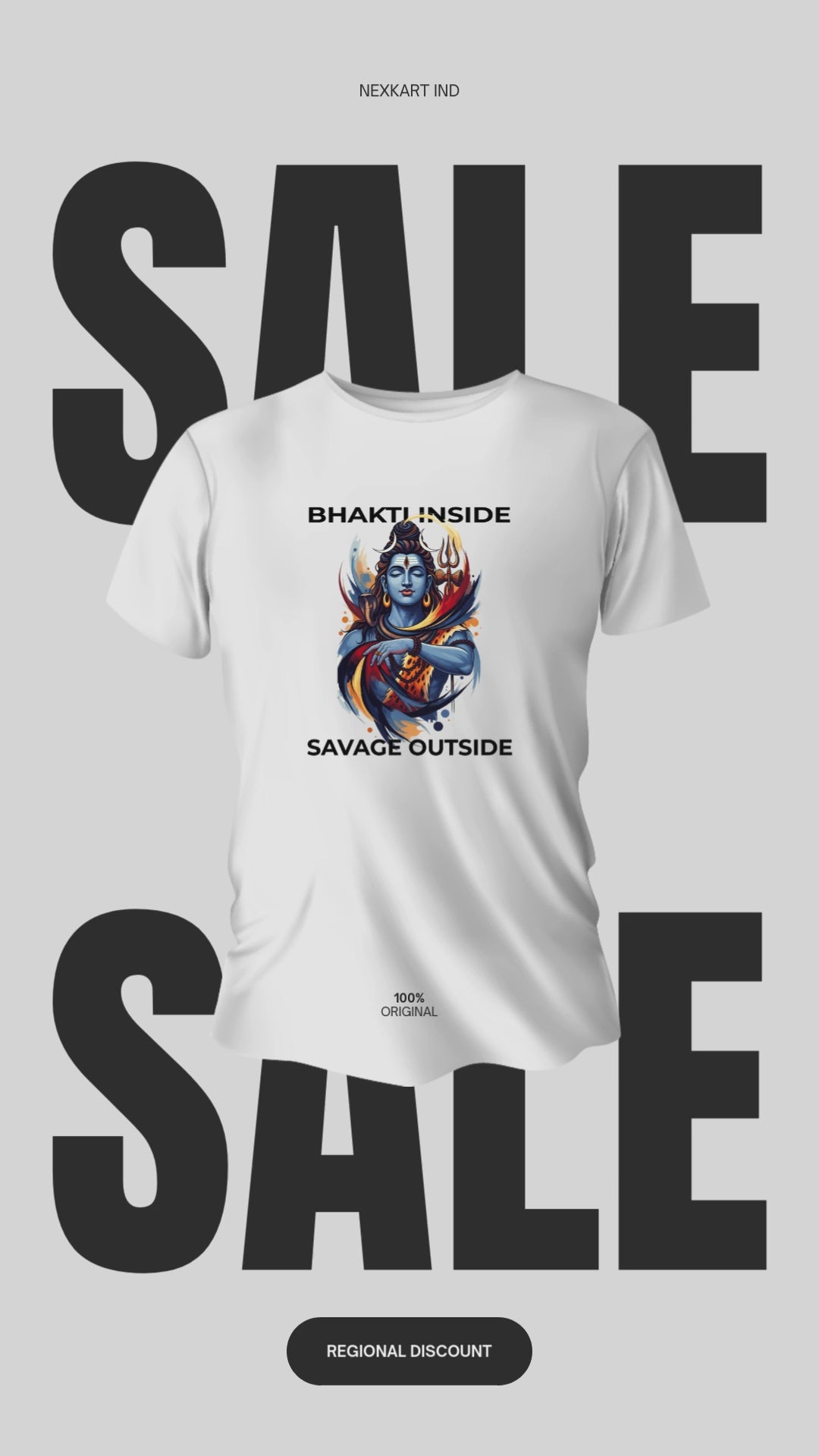 Bhakti Inside, Savage Outside with God Mahadev Women's Classic Printed T-Shirt